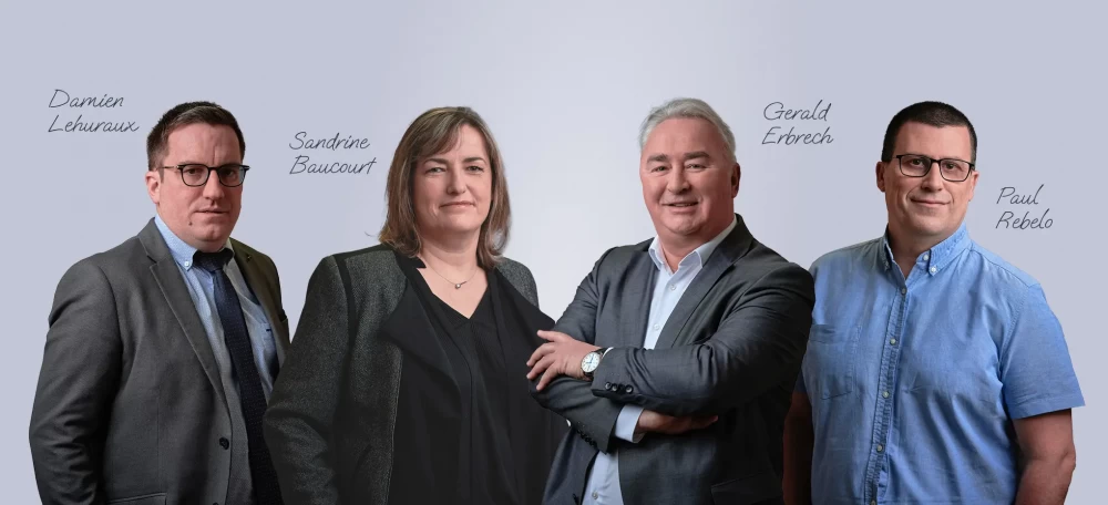 Damien Lehuraux, Sandrine Baucourt, Gérald Erbrech et Paul Rebelo, cabinet comptable {{localite_seo1}}, {{localite_seo2}}